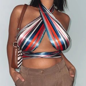 Sway It Scarf Top Pink